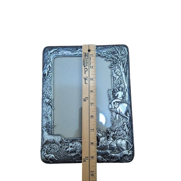 Arthur Court Vintage 1987 Hunt Motif 5x7 Pewter Picture Frame Rare - Picture 7 of 11